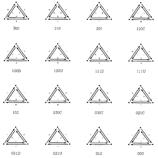 &lsquo;The 16 triad types.&rsquo; (Johnsen 1985:206)